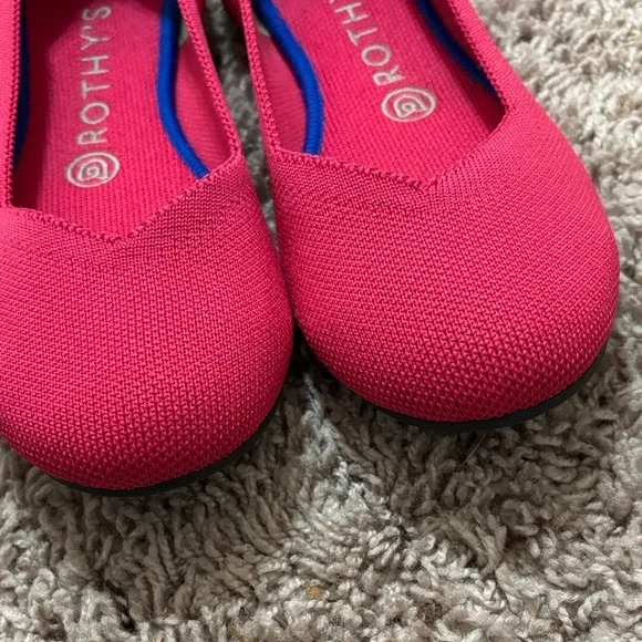Rothy's Vibrant Pink Women's Flats - Picture 3 of 5